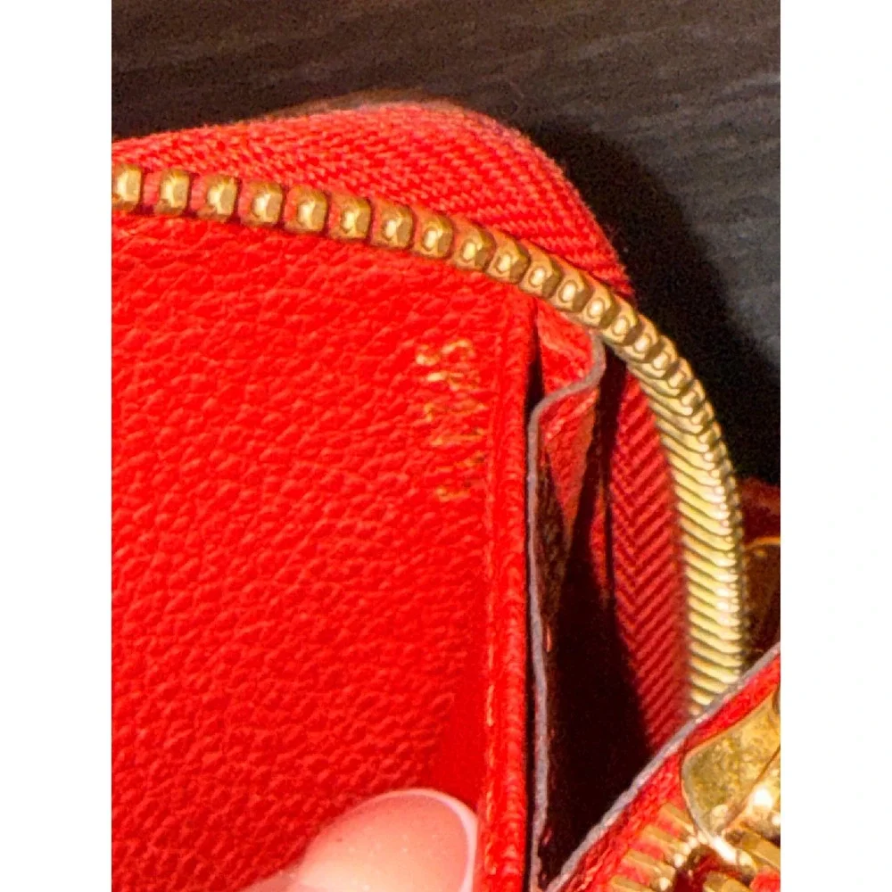Louis Vuitton‎ Zippy Wallet Monogram Empreinte Leather Red Authentic